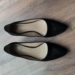 Ann Taylor Black Suede Low Heels